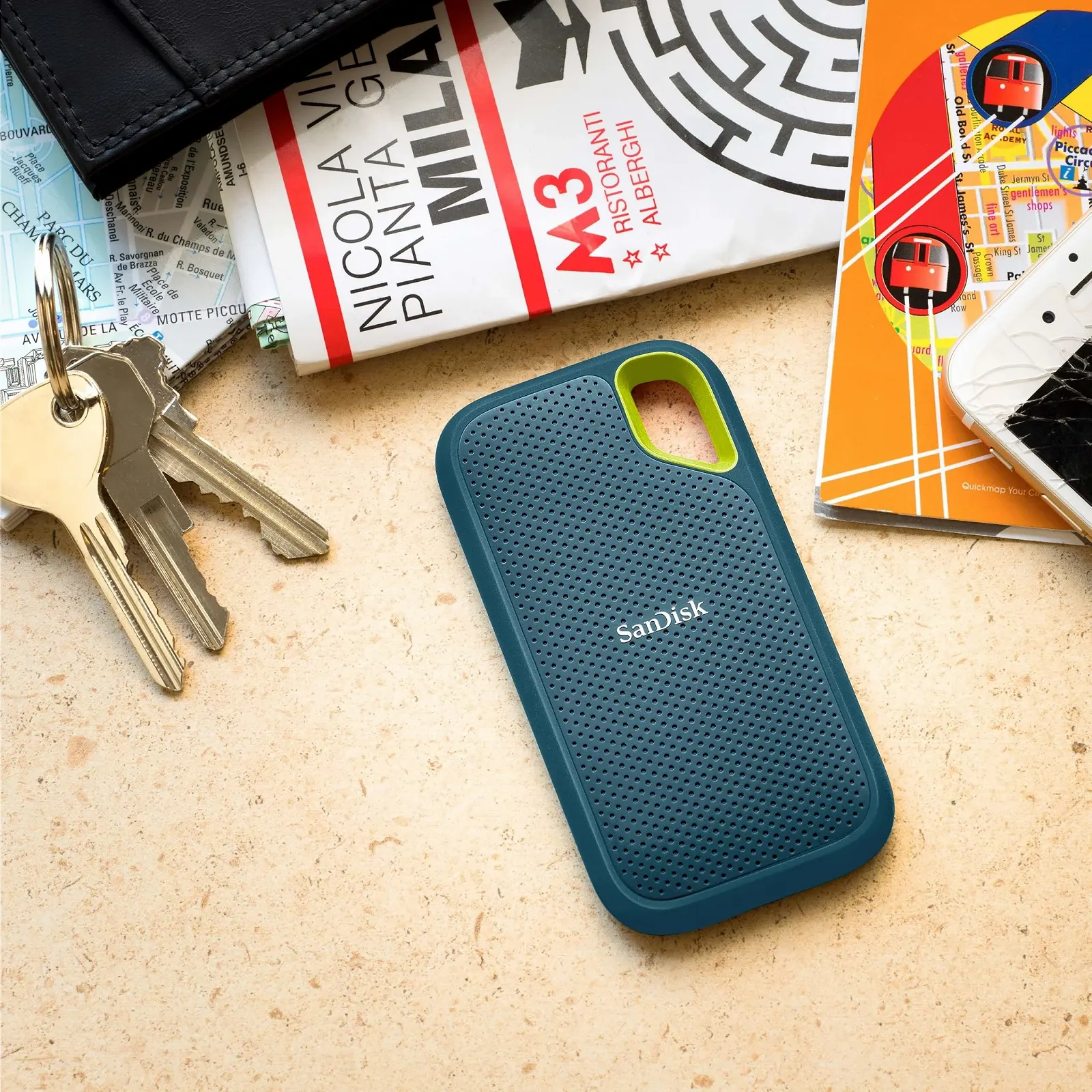 Зовнішній SSD SanDisk Extreme Portable 8 ТБ USB-C NVMe IP65 Monterey, фото №2 Зовнішній SSD SanDisk Extreme Portable 8 ТБ USB-C NVMe IP65 Monterey, фото №2