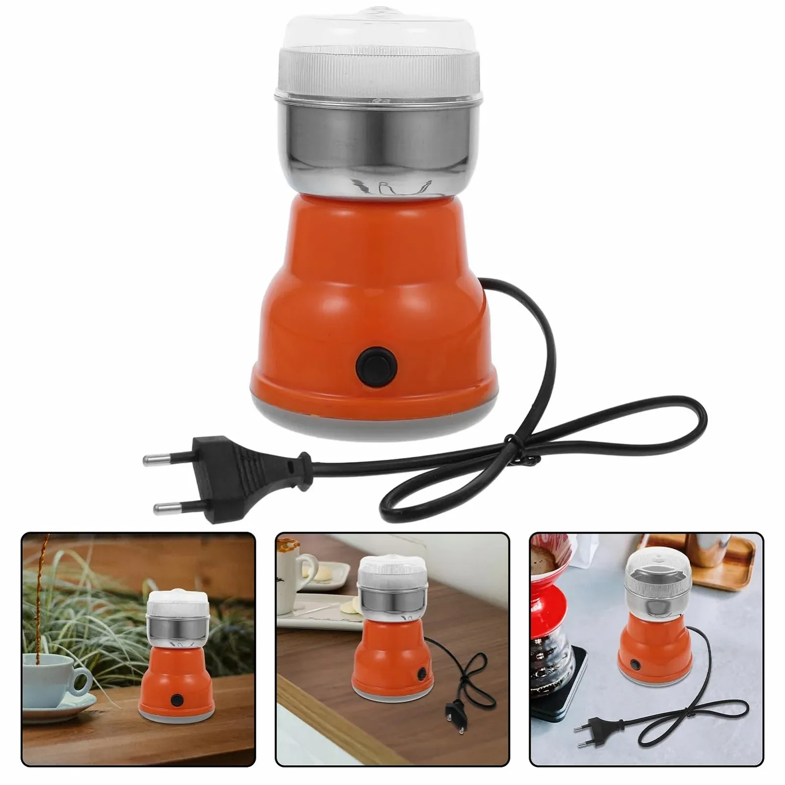 Электрическая Зернодробилка LIFKOME для домашнего помола зерновых и кофейных зерен Проста в использовании и чистке с европейской вилкой, фото №7