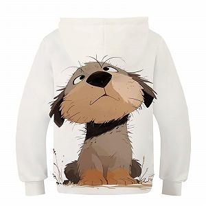 Худі KHHKJBVCE 3D для дітей Унісекс, 3D милий собака, тонка толстовка synthetic.ua - Фото 1