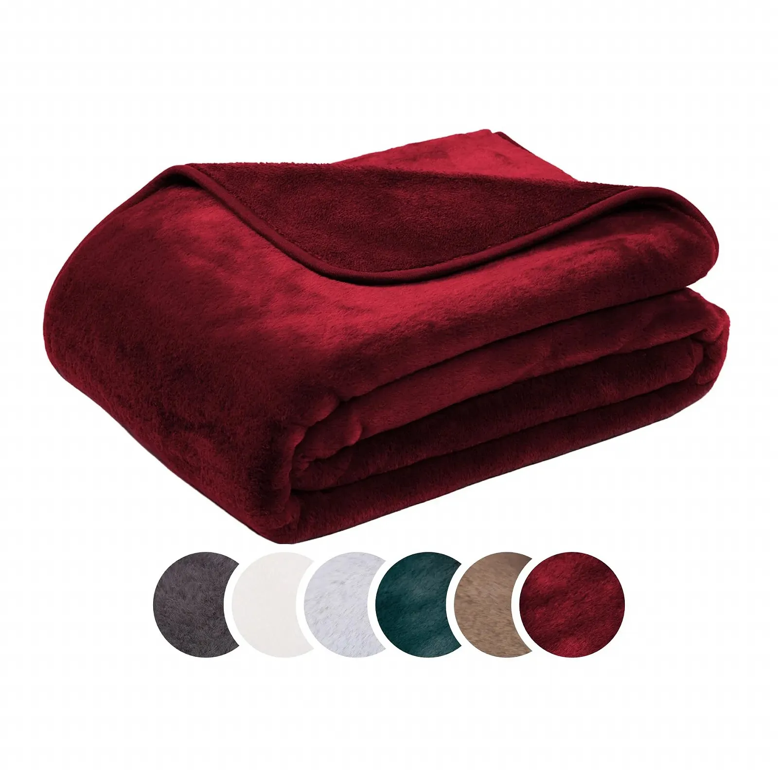 Одеяло Liebling Merino Touch, ультра пушистый плед для дивана или двусторонний плед, можно стирать, 180 x 220 см, карминно-красный, фото №1