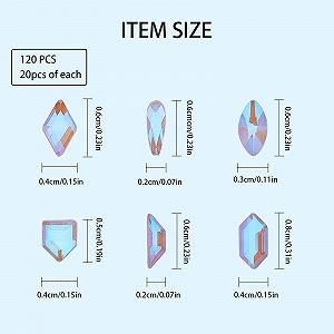 Стрази для нігтів NICENEEDED 120 шт. synthetic.ua - Фото 1