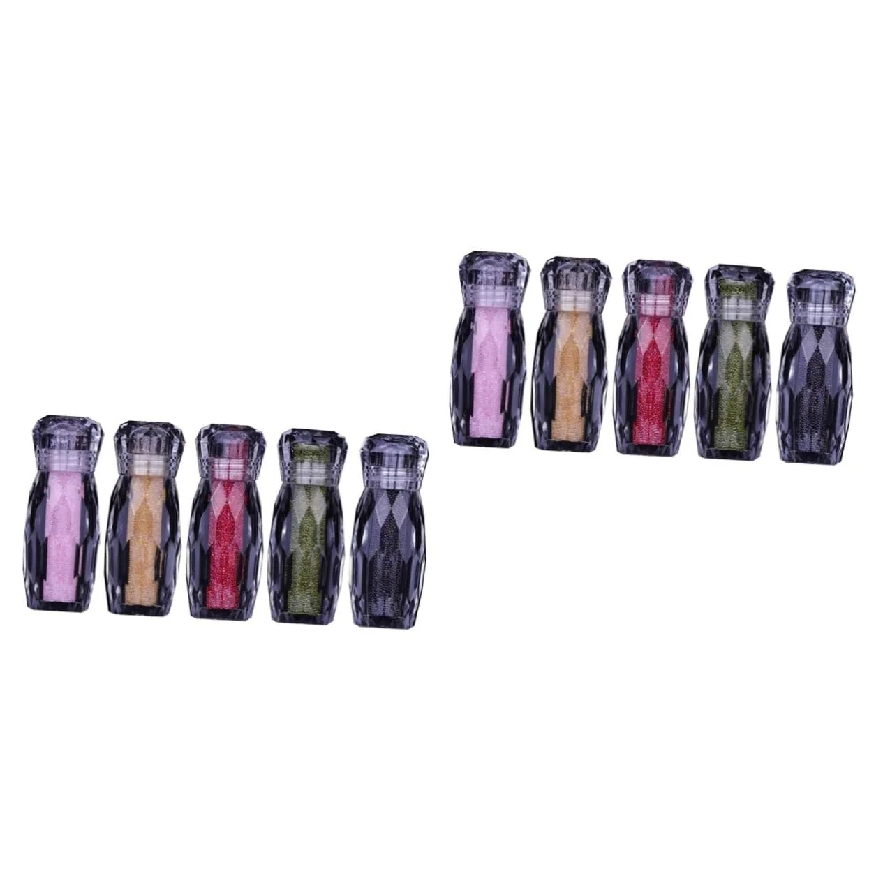 Наклейки для ногтей Жемчуг Стекло Миниатюрное украшение Радужный блеск 3D Разноцветный икорный хрусталь, 10 шт, фото №1