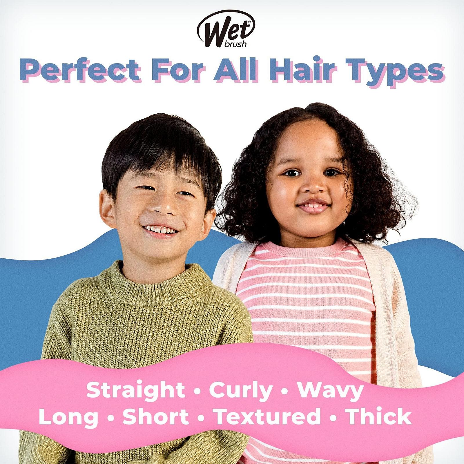 Щетка WetBrush Kids Detangler с ультрамягкой щетиной, для всех типов волос, единорог, фото №5