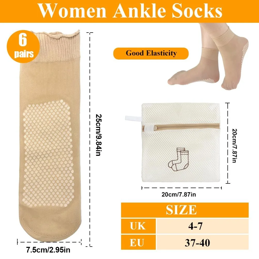 Жіночі нейлонові панчохи Nude, розмір 37-40, 6 пар, фото №6 Жіночі нейлонові панчохи Nude, розмір 37-40, 6 пар, фото №6