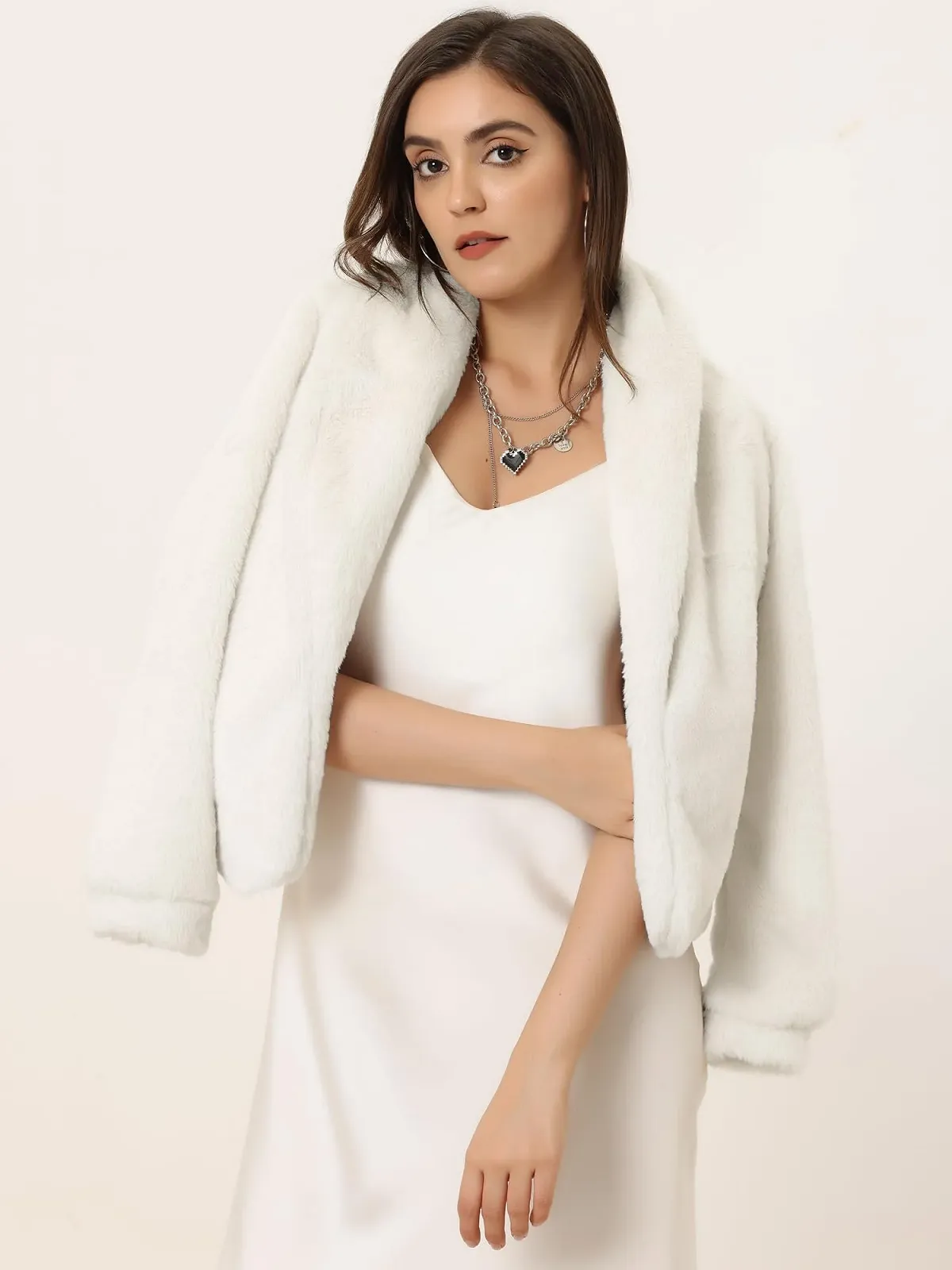 Женская зимняя куртка Allegra K Укороченная, фото №3 Женская зимняя куртка Allegra K Укороченная, фото №3