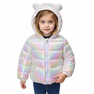 Куртка стеганая EQWIGKEIT для девочек и мальчиков, теплая пуховая куртка, легкая зимняя детская куртка унисекс с капюшоном - Фото 1