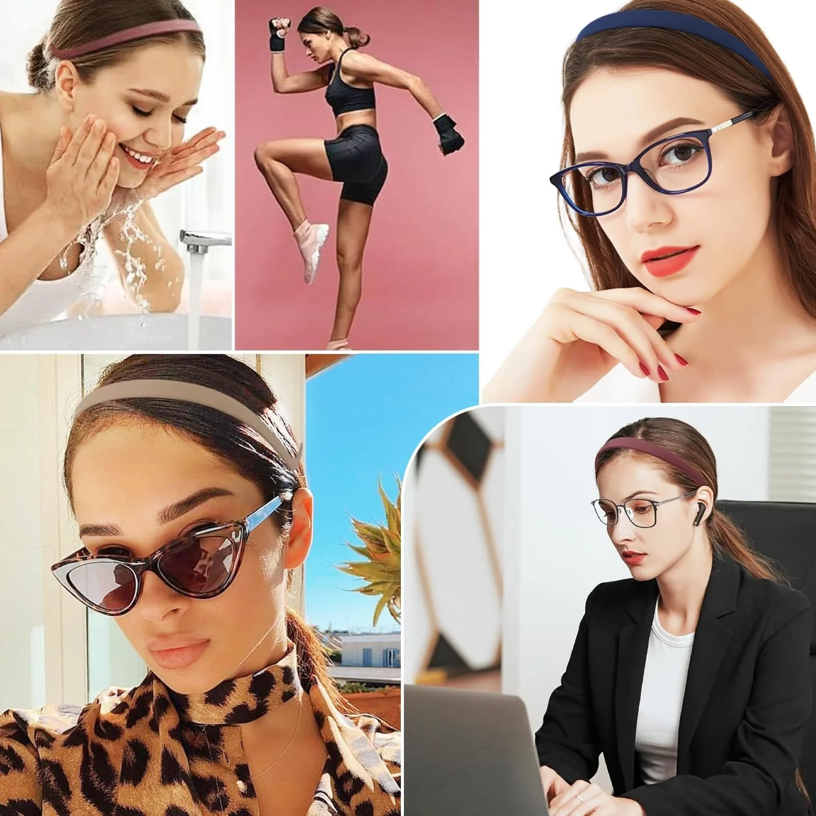 Набор женских обручей для волос 6 шт., фото №7