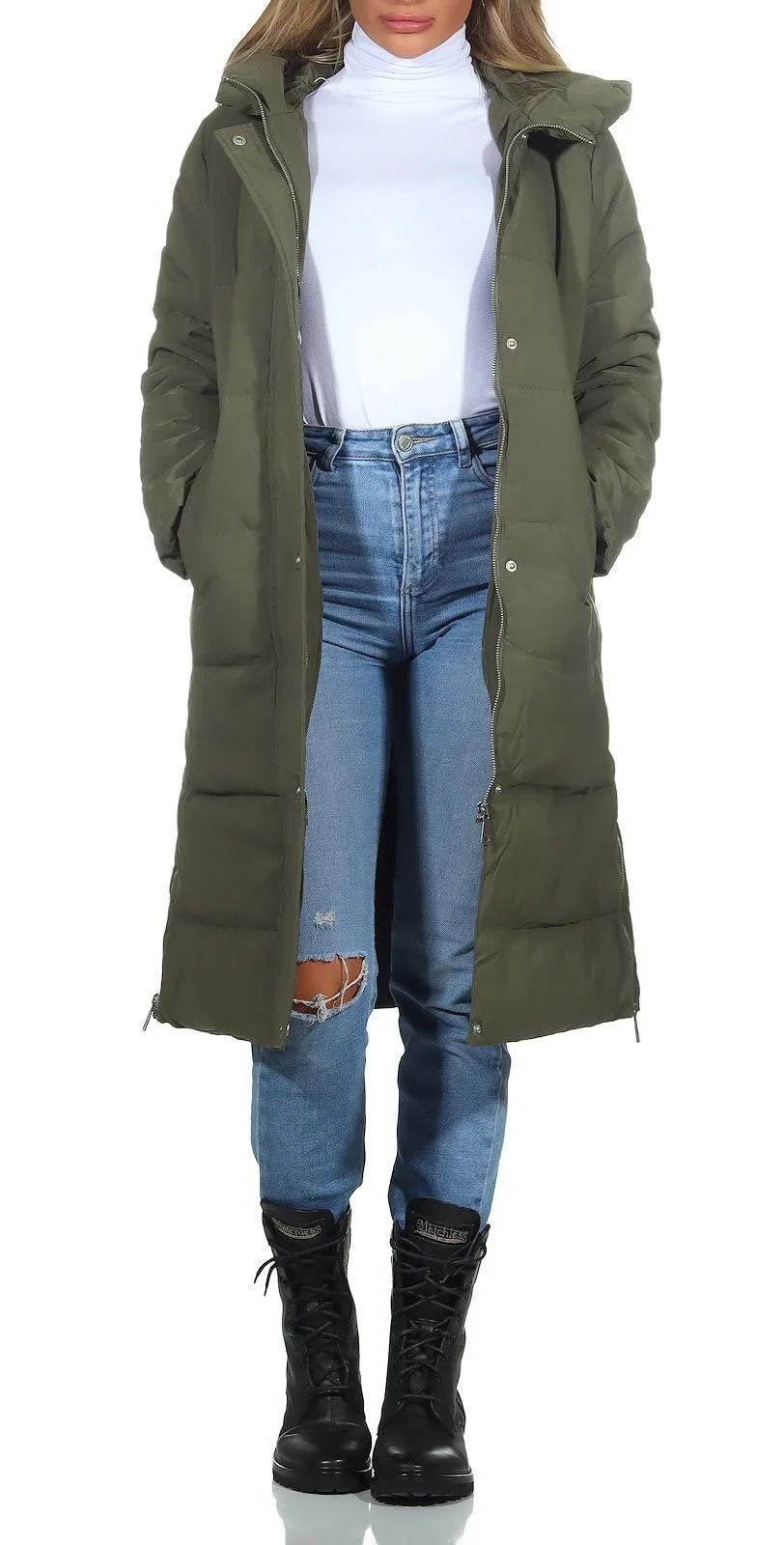 Пальто Hailys JK Alice Жіночий Хакі Базовий Вуличний стиль, фото №1 Пальто Hailys JK Alice Жіночий Хакі Базовий Вуличний стиль, фото №1