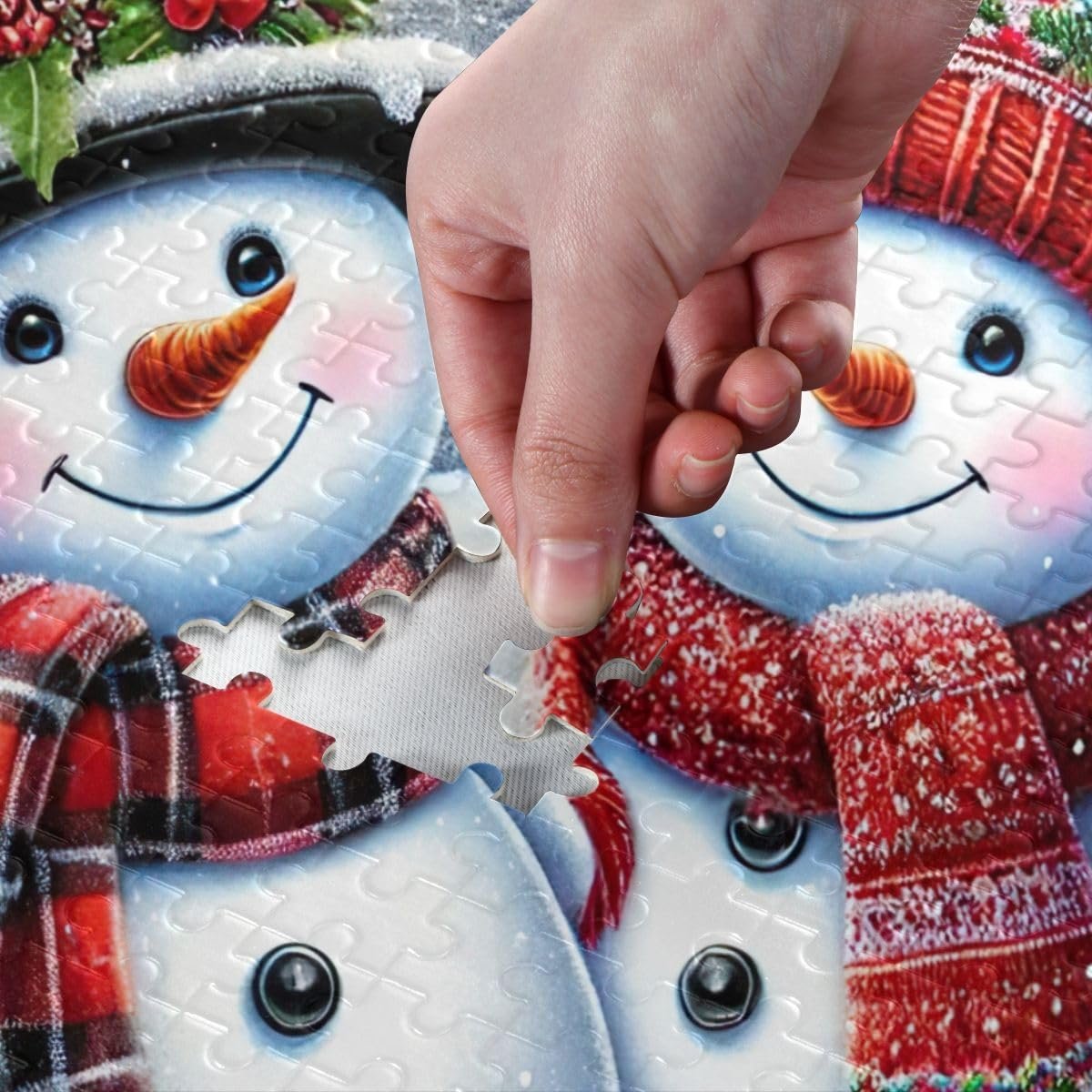 Пазл Зимний рождественский снеговик 500 деталей 2 мм, фото №4