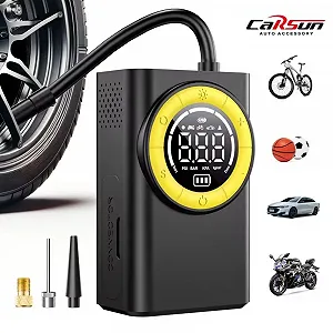 Беспроводной автомобильный компрессор Carsun T2198 с функцией фонарика и повербанка - Фото 1