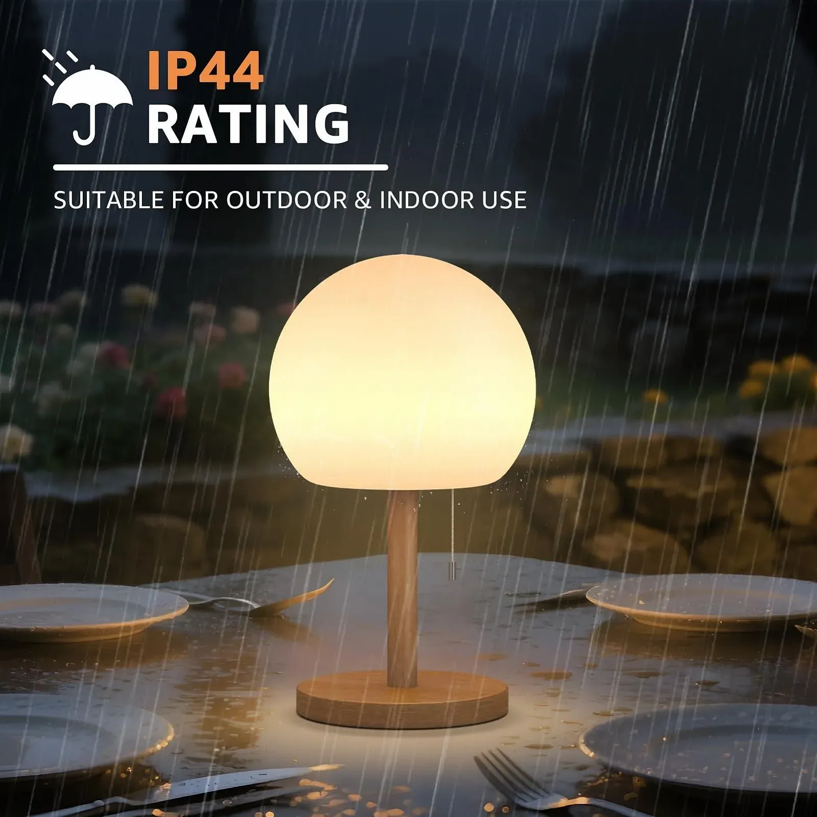 Настільна лампа FUYO Wireless LED акумуляторна димована 8 кольорів IP44, фото №7