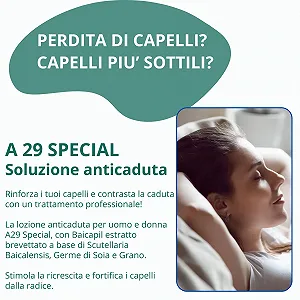 Лосьон для волос от выпадения волос для мужчин и женщин Укрепляющее стимулирующее средство для профессионального восстановления с шлемником байкальским, соевыми бобами и пшеницей A29 50 мл synthetic.ua - Фото 1