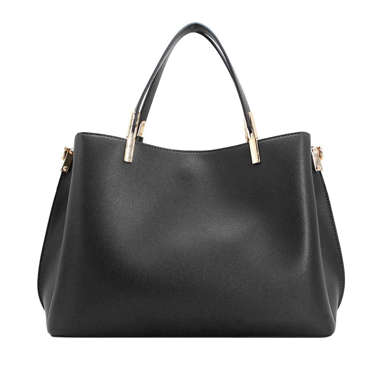 Сумка с верхней ручкой CRAZYCHIC, женская, из искусственной кожи, черная с серо-коричневым оттенком, размера Standard, элегантная, фото №5