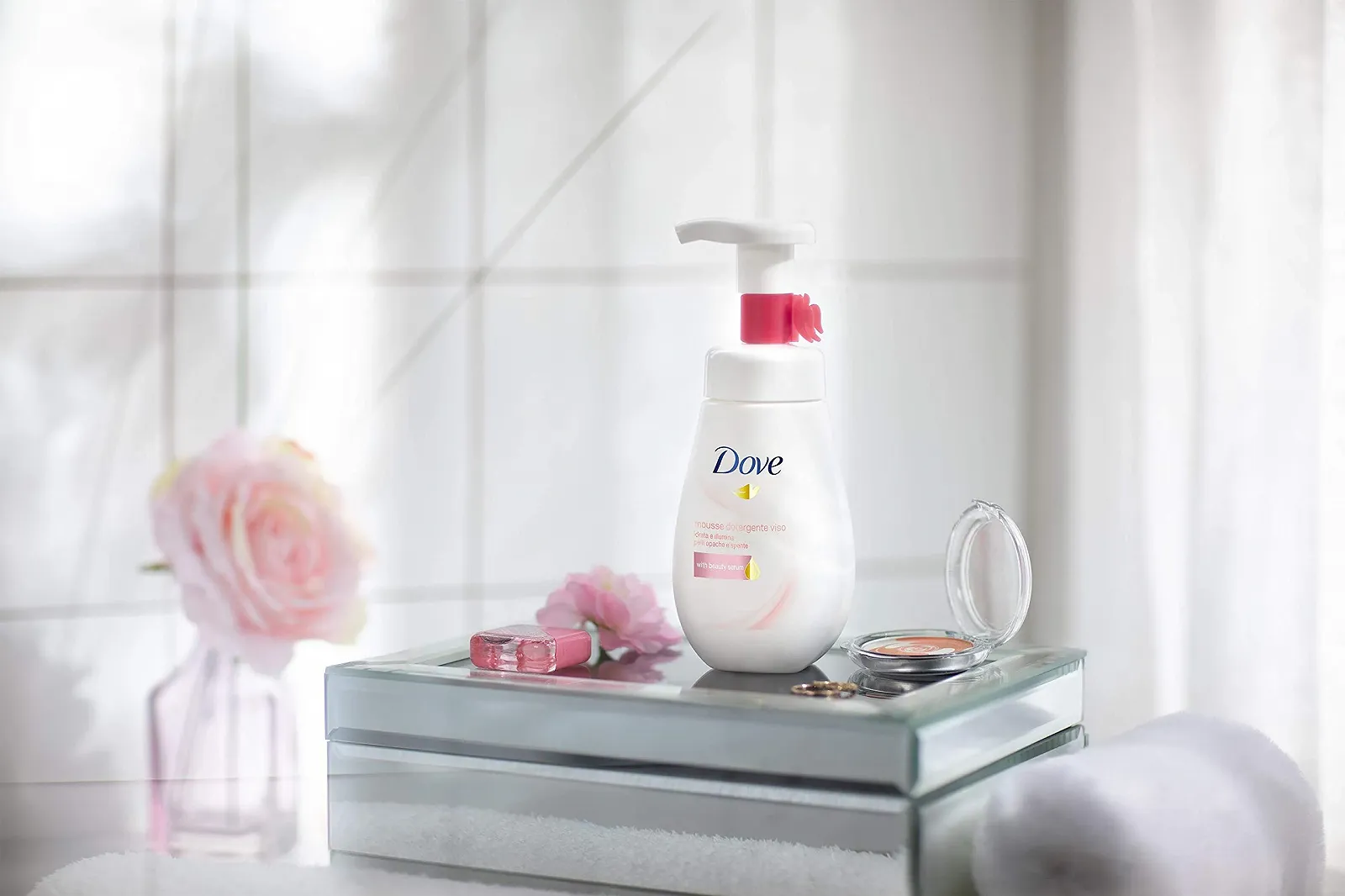 Мус для вмивання Dove для сяючої та тьмяної шкіри 160 мл, фото №4