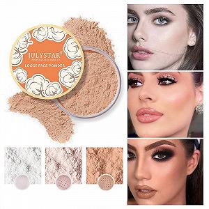 Пудра Julystar рассыпчатая фиксирующая макияж водостойкая 01# synthetic.ua - Фото 1