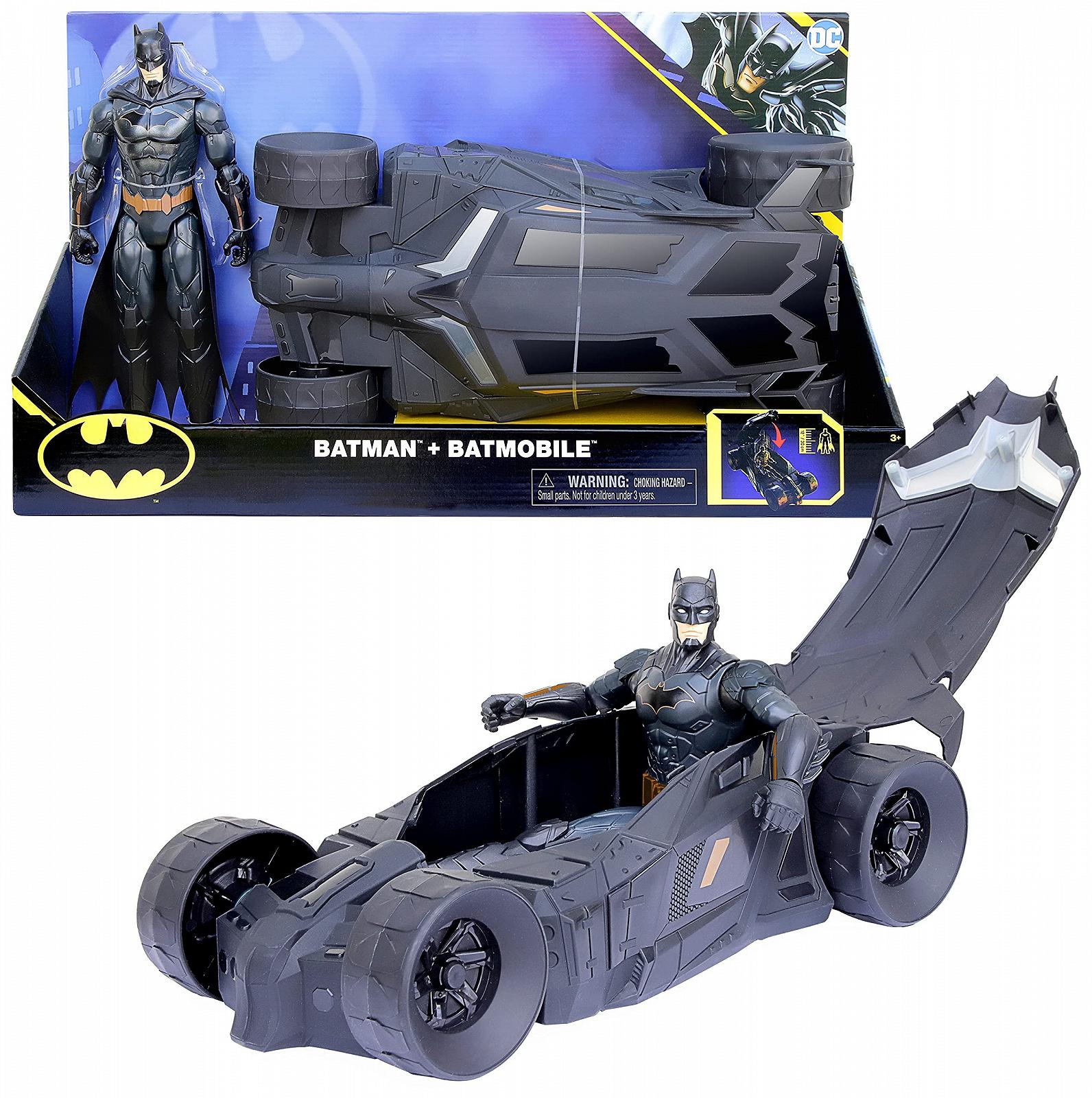 Бетмобіль Batman з відкривним капотом, включає ексклюзивну фігурку Бетмена 30 см, фото №1