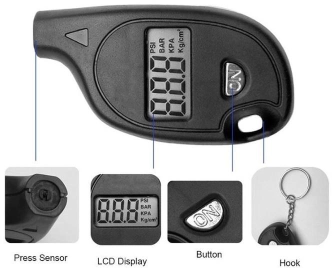 Цифровой манометр iCar TH505 Черный 050750, фото №4