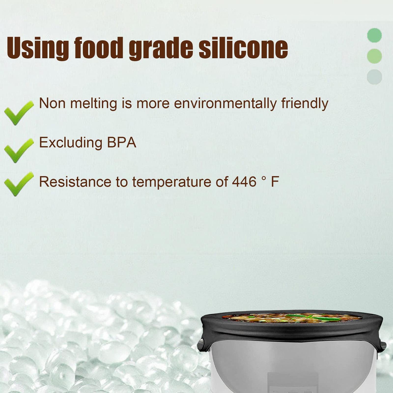 Sloch Cooker Silicone Розділювач повільноварки Багаторазова втулка 6 7 8 л Герметична Овальна Кругла Розділювач для повільноварки Упаковка з 2, фото №6 Sloch Cooker Silicone Розділювач повільноварки Багаторазова втулка 6 7 8 л Герметична Овальна Кругла Розділювач для повільноварки Упаковка з 2, фото №6