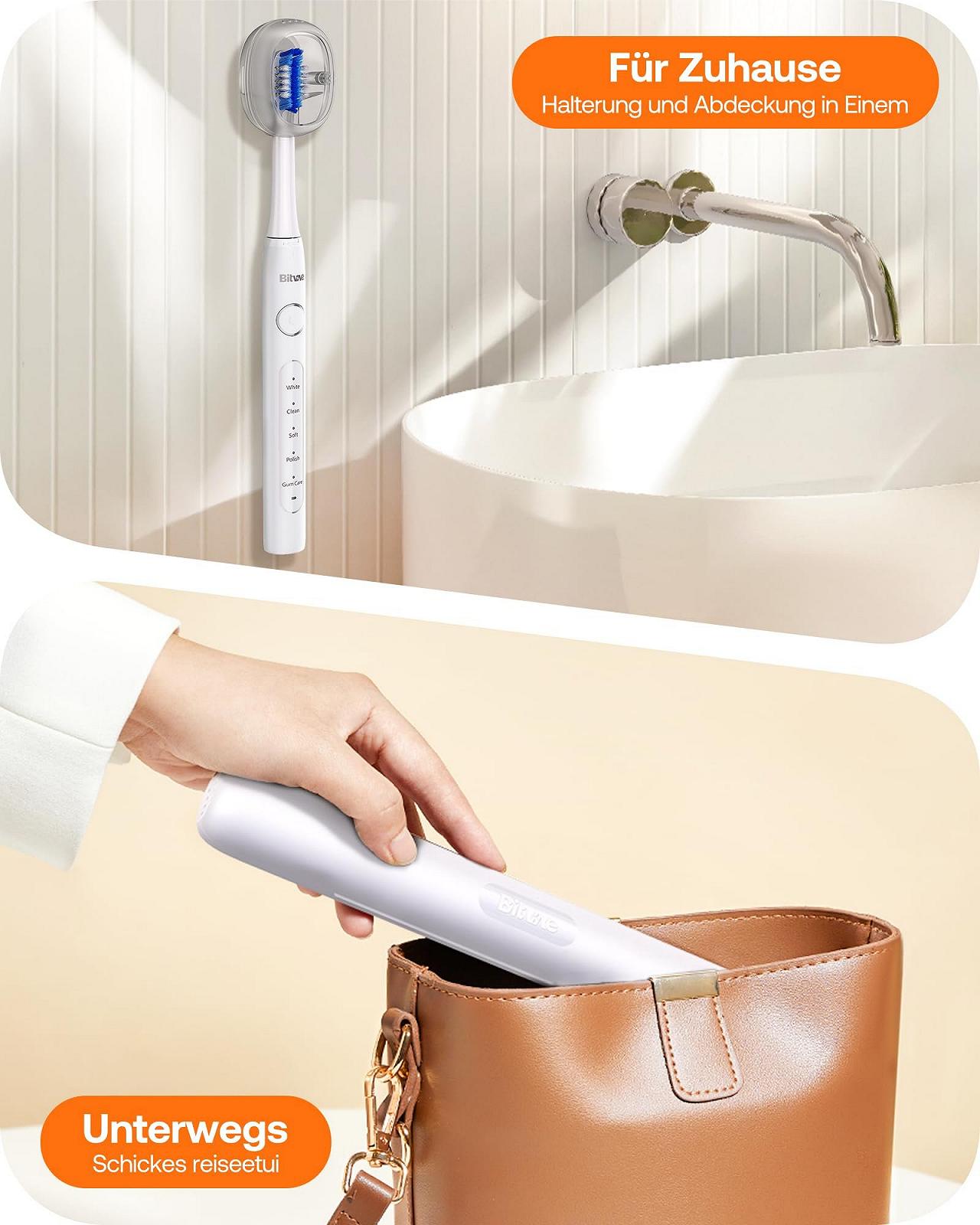 Електрична зубна щітка Bitvae D2 5 режимів Біла, фото №4