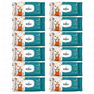Салфетки детские влажные Soffice Baby Argan, 72 шт, 12 упаковок synthetic.ua - Фото 1