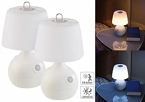 Настольная лампа Lunartec Wireless Набор из 2 шт. LED PIR & Light Sensor Warm & Daylight White synthetic.ua - Фото 1