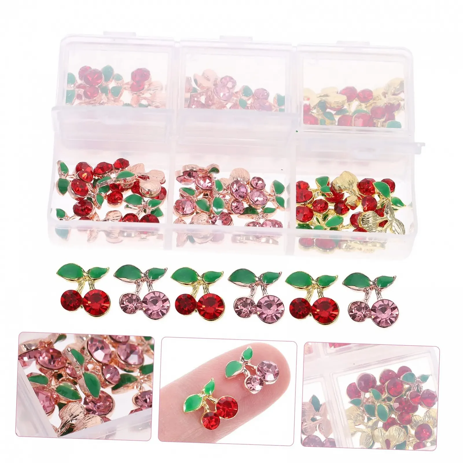 Healvian 300 шт стрази Kawaii, 3D наклейки для манікюру, мультяшні фігурки зі сплаву, фото №4