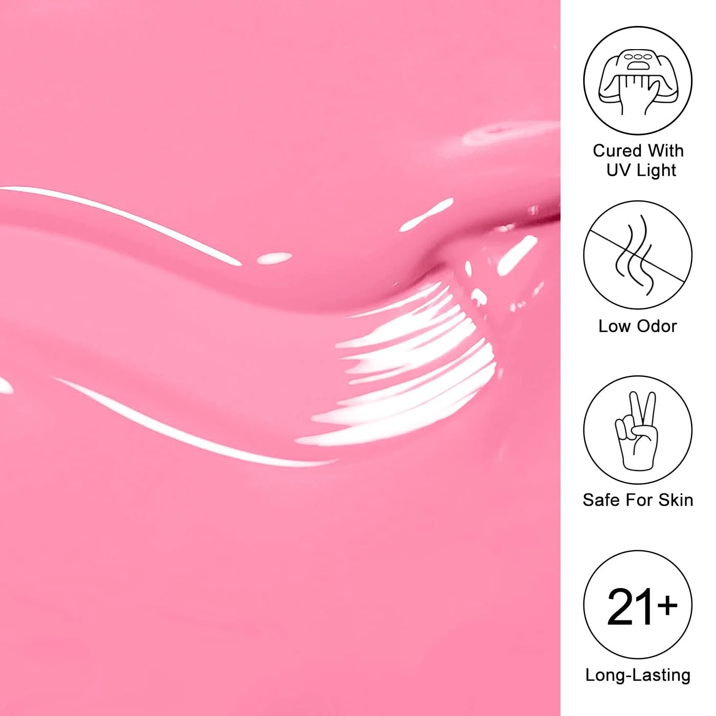 Гель-лак Imtiti Напівстійкий Рожевий 15 мл Світло-рожевий, фото №6