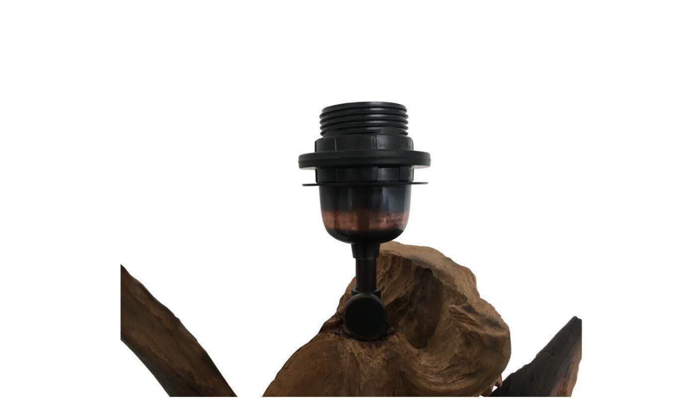 Настільна лампа IKAL Teak Wood 82 см ручної роботи Чорна, фото №5