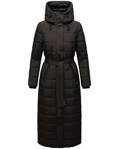Пальто Navahoo B974 Зимове стьобане Жіноче Довге Тепле з капюшоном synthetic.ua - Фото 1