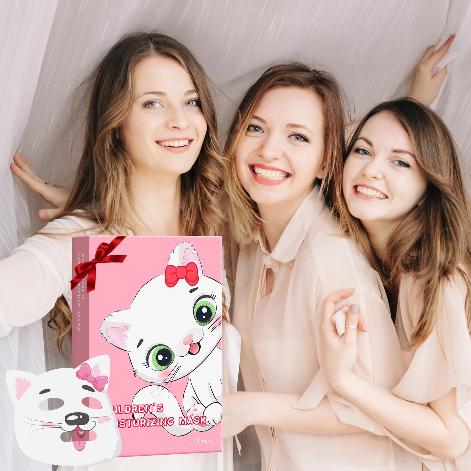 Маска для лица Животные Листья Маски Набор для ухода за кожей 5 шт Успокаивающие и увлажняющие маски для лица Увлажняющая косметическая маска для лица Ежедневный уход, фото №3