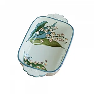 Форма для лазаньи и запекания керамическая многофункциональная с двумя ручками для духовки и микроволновой печи - Фото 1