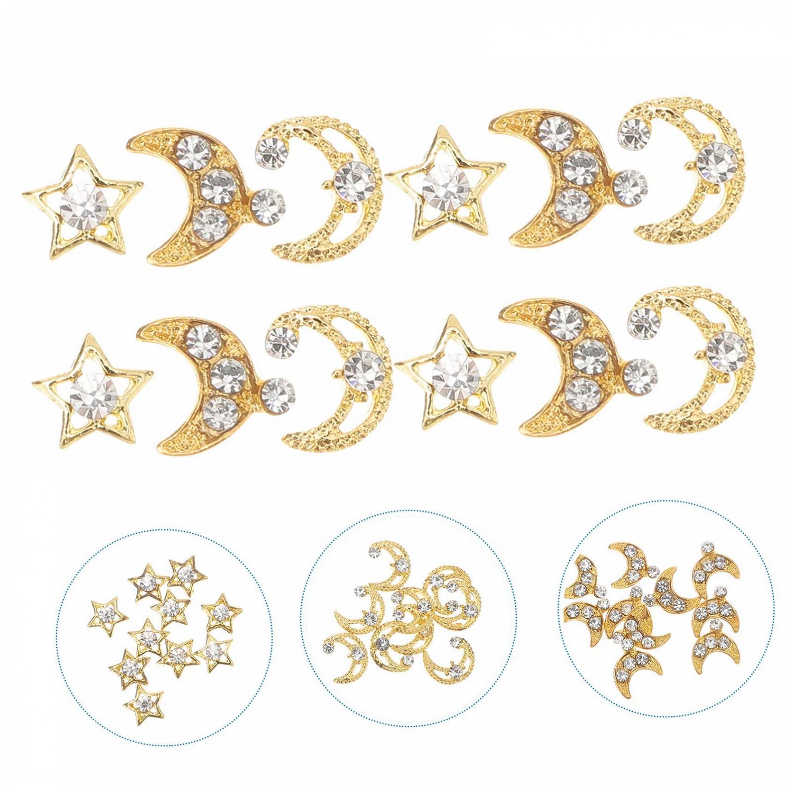 Металевий набір для нігтів 30 шт. Зі стразами, фото №3