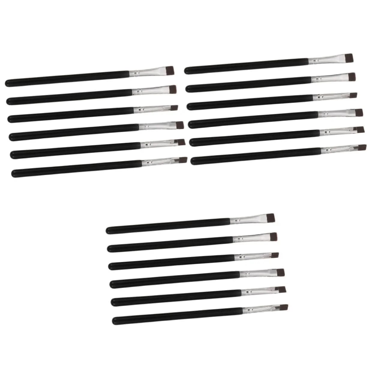 Пензлі для брів плоский Beaupretty 18 шт. Інструмент для макіяжу очей, фото №1