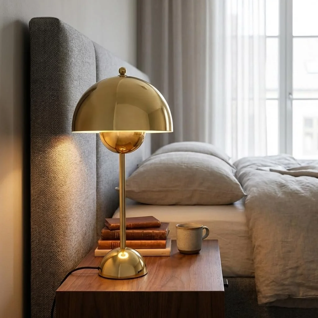 Настільна лампа BARCELONA LED Металева ретро дизайн E27 Золотистий, фото №4