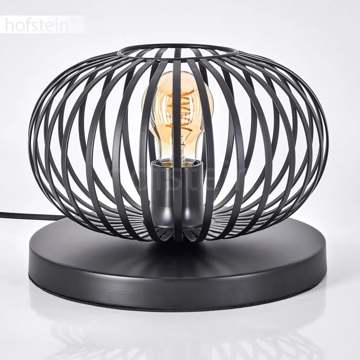Настільна лампа Oravi Метал 25 см Сітчастий дизайн 1 x E27 Чорний, фото №9