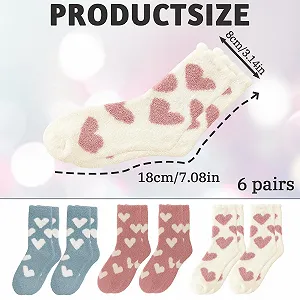 Жіночі пухнасті шкарпетки, 6 пар, Мікс кольорів, 35-38 synthetic.ua - Фото 1