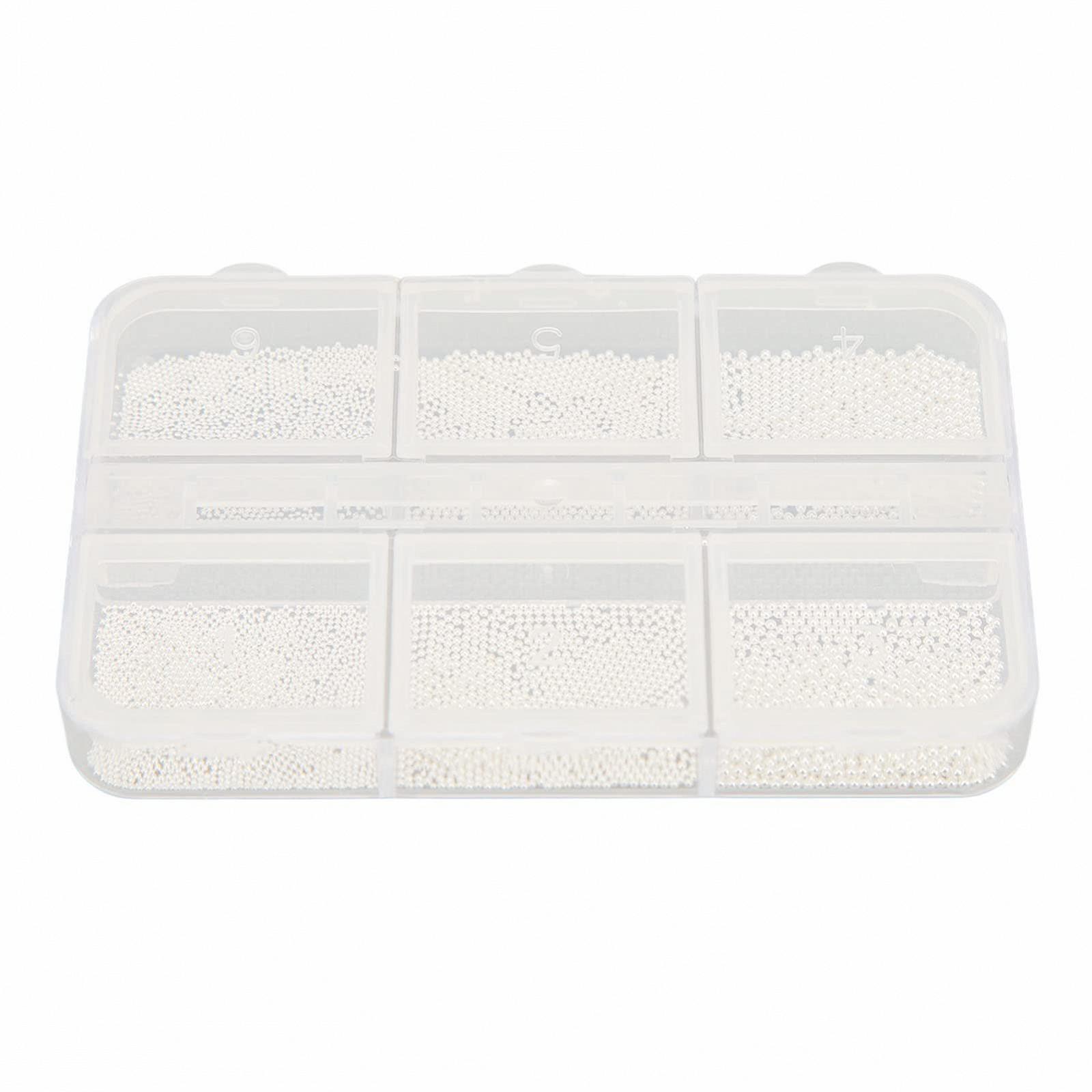 Жемчуг для дизайна ногтей Sonew, золотые серебряные стразы, изысканные металлические мини-бусины для DIY маникюра (серебряные), фото №6 Жемчуг для дизайна ногтей Sonew, золотые серебряные стразы, изысканные металлические мини-бусины для DIY маникюра (серебряные), фото №6