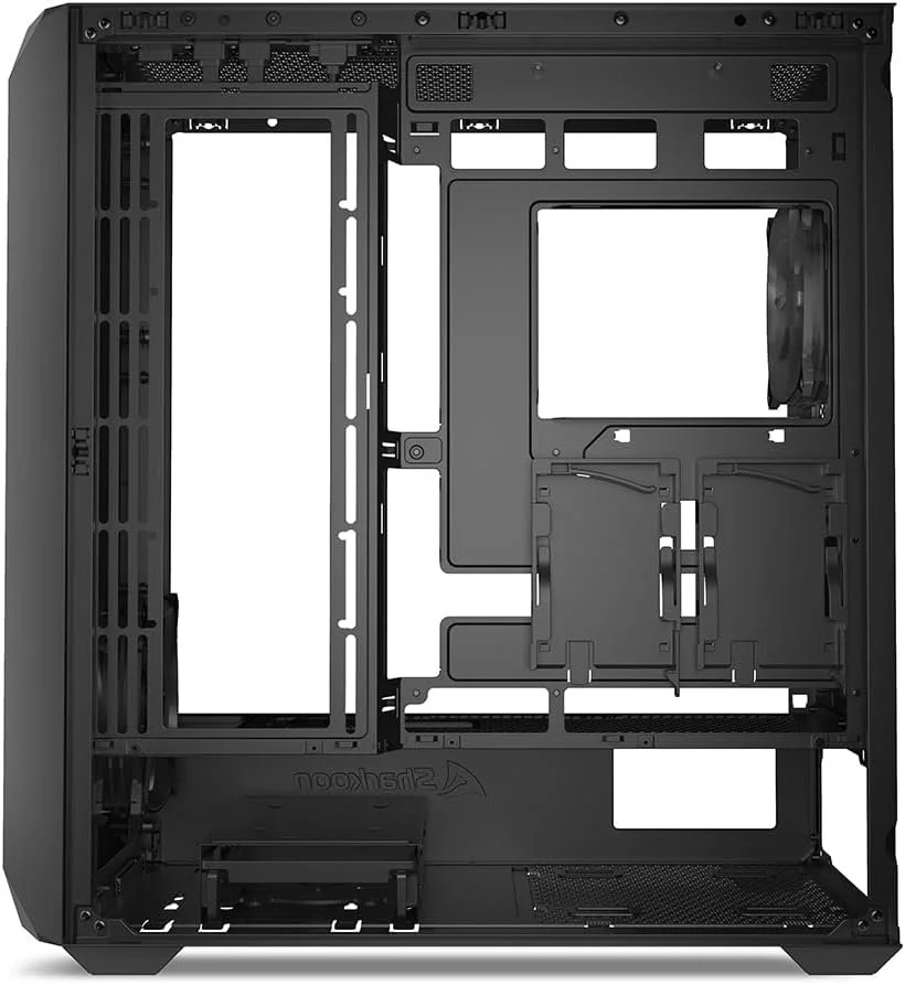 Корпус Sharkoon AK3 / ATX / BTF / USB-C / 2x120mm / без БЖ / Чорний, фото №7 Корпус Sharkoon AK3 / ATX / BTF / USB-C / 2x120mm / без БЖ / Чорний, фото №7