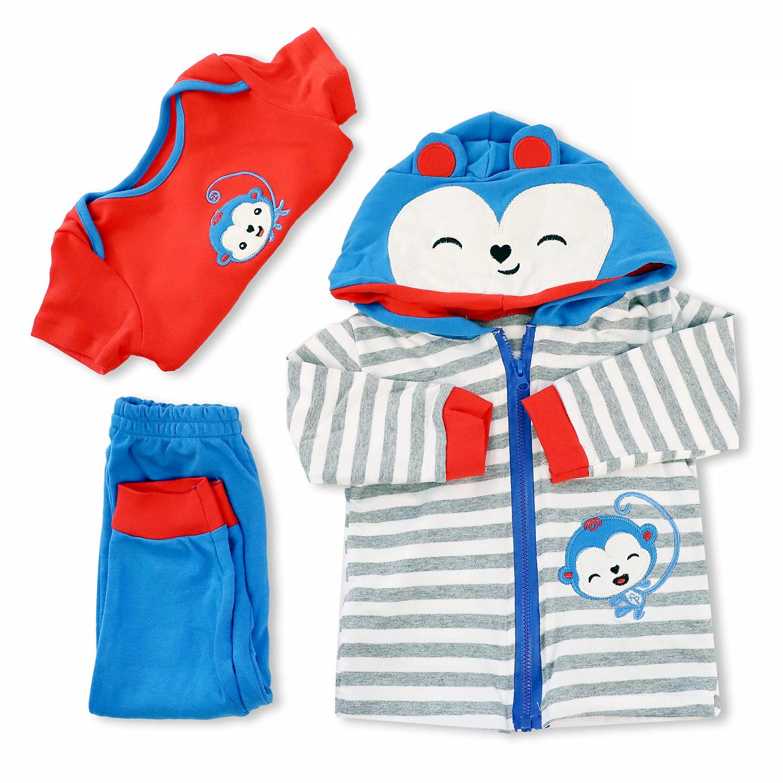 Одяг ZIYIUI Newborn Baby Doll Бавовняний комплект з короною 50-55 см, фото №3 Одяг ZIYIUI Newborn Baby Doll Бавовняний комплект з короною 50-55 см, фото №3