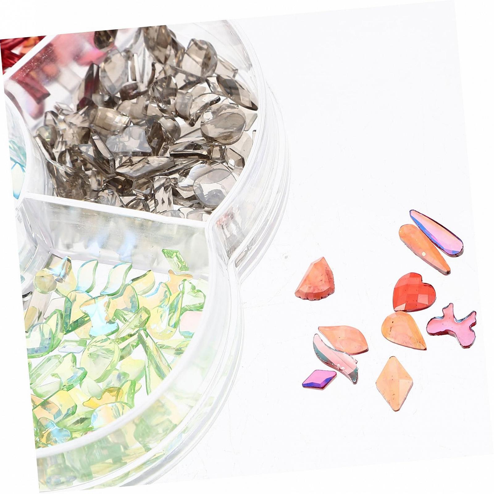 Стрази для нігтів 500 шт, плоска задня частина, кристали з смоли, 13 кольорів, фото №9
