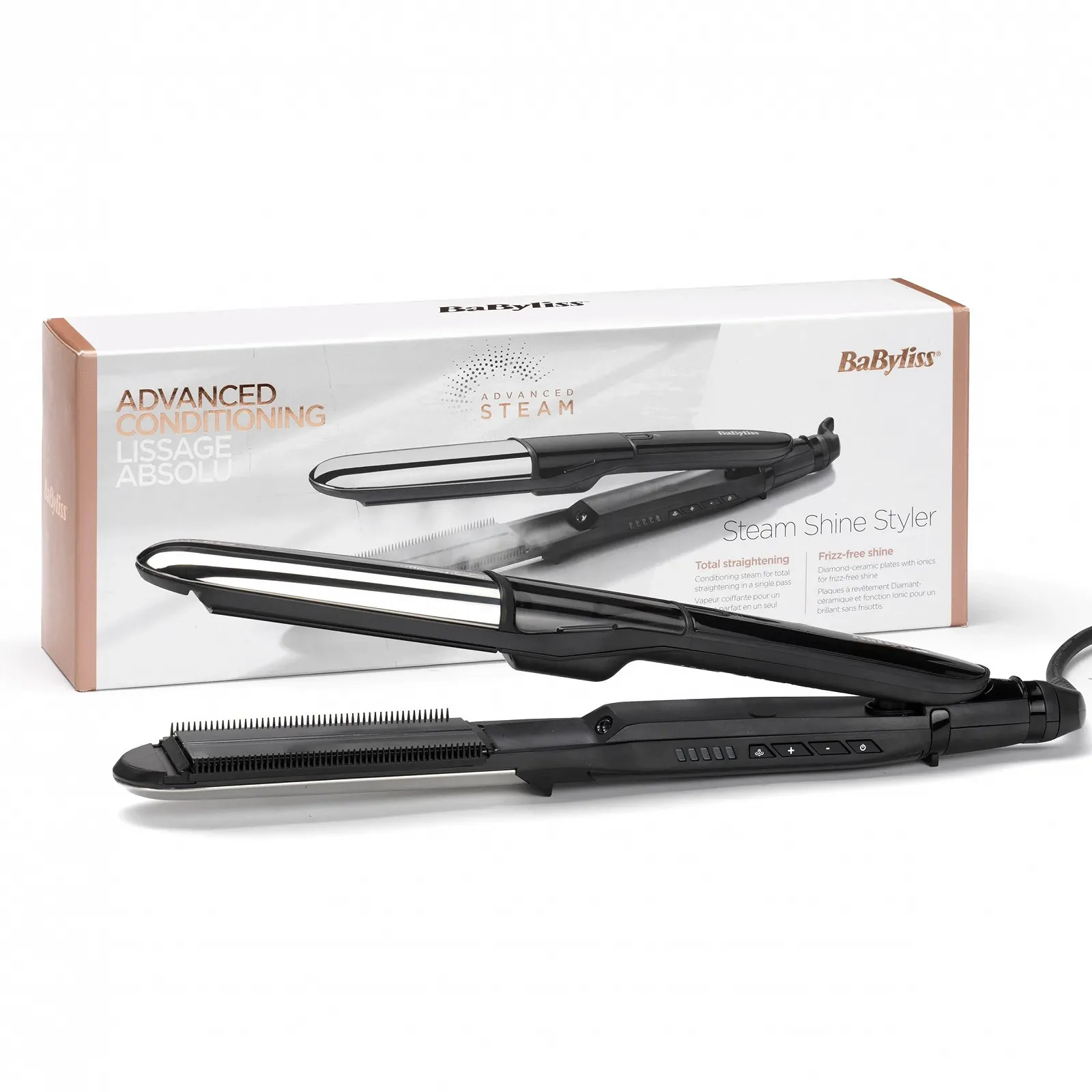 Паровой выпрямитель BaByliss Steam Shine ST496E 21-в-1 170°C-230°C, фото №1