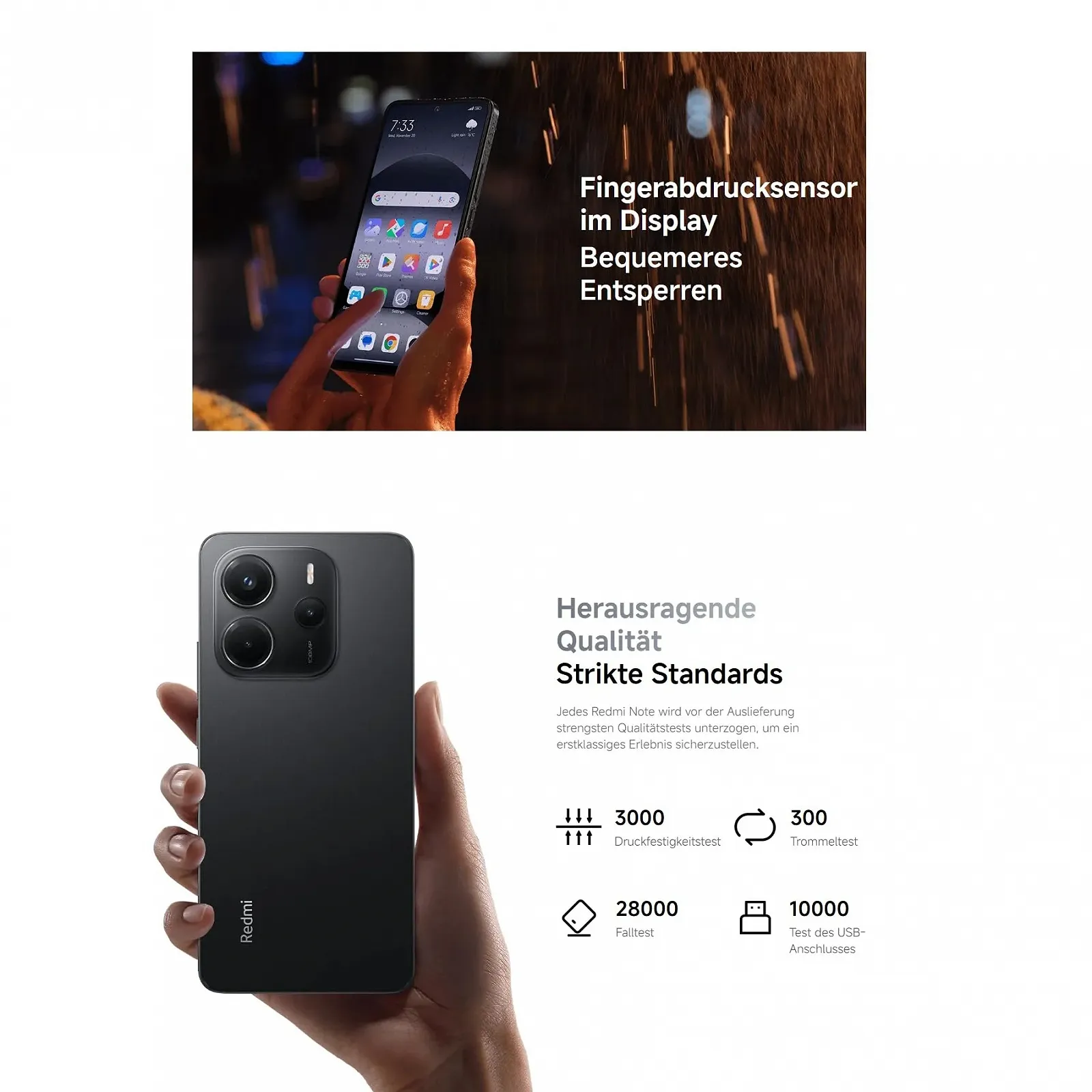 Смартфон Xiaomi Redmi Note 14, 8 + 256 ГБ, Черный, 108 Мп AI Система камеры, Аккумулятор 5500 мАч, Дисплей 120 Гц с защитой глаз, Функции AI (Зарядное устройство не входит в комплект), фото №12