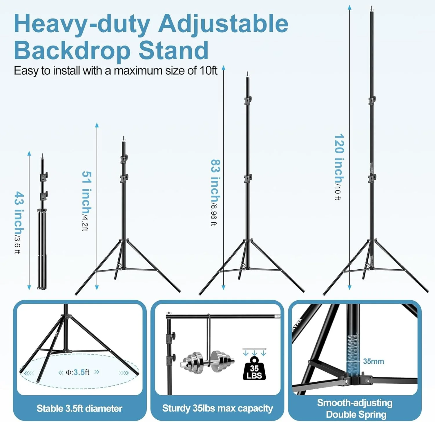 Стойка к баннеру EMART / 3x3 м / Черный, фото №3