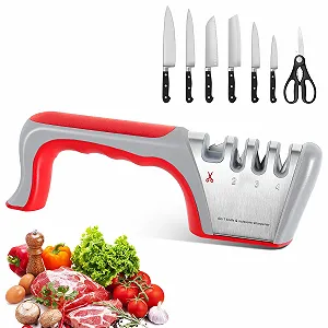 Точило для ножів професійна ручна 4 рівні з заточуванням для ножиць - Фото 1