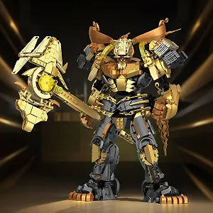 Конструктор меха JMBricklayer 70161 зі зброєю та рухомими суглобами Чорний/Золотий synthetic.ua - Фото 1