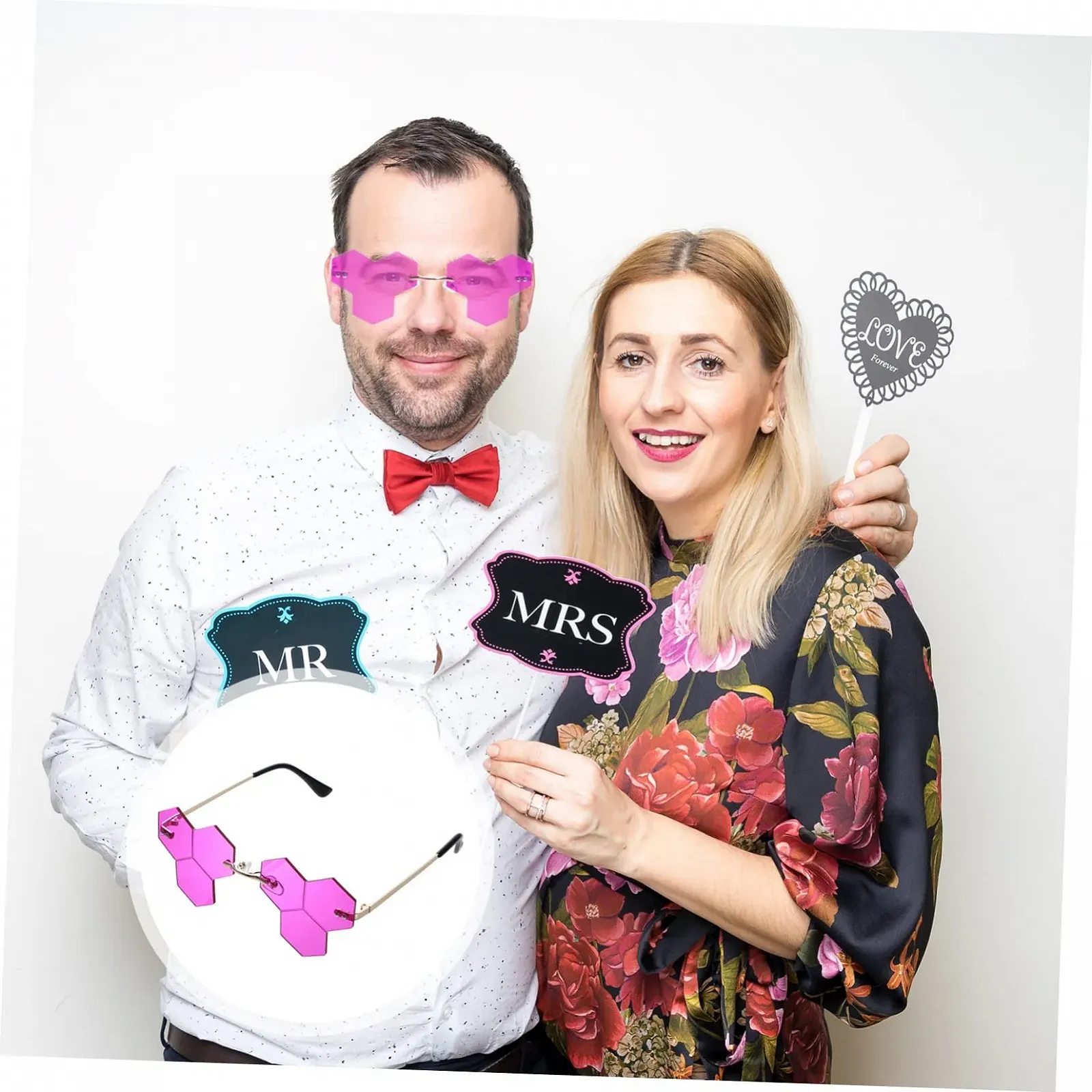 PACKOVE 5 пар безрамкових надвеликих окулярів для вечірок, жіночі, чоловічі, фото №2