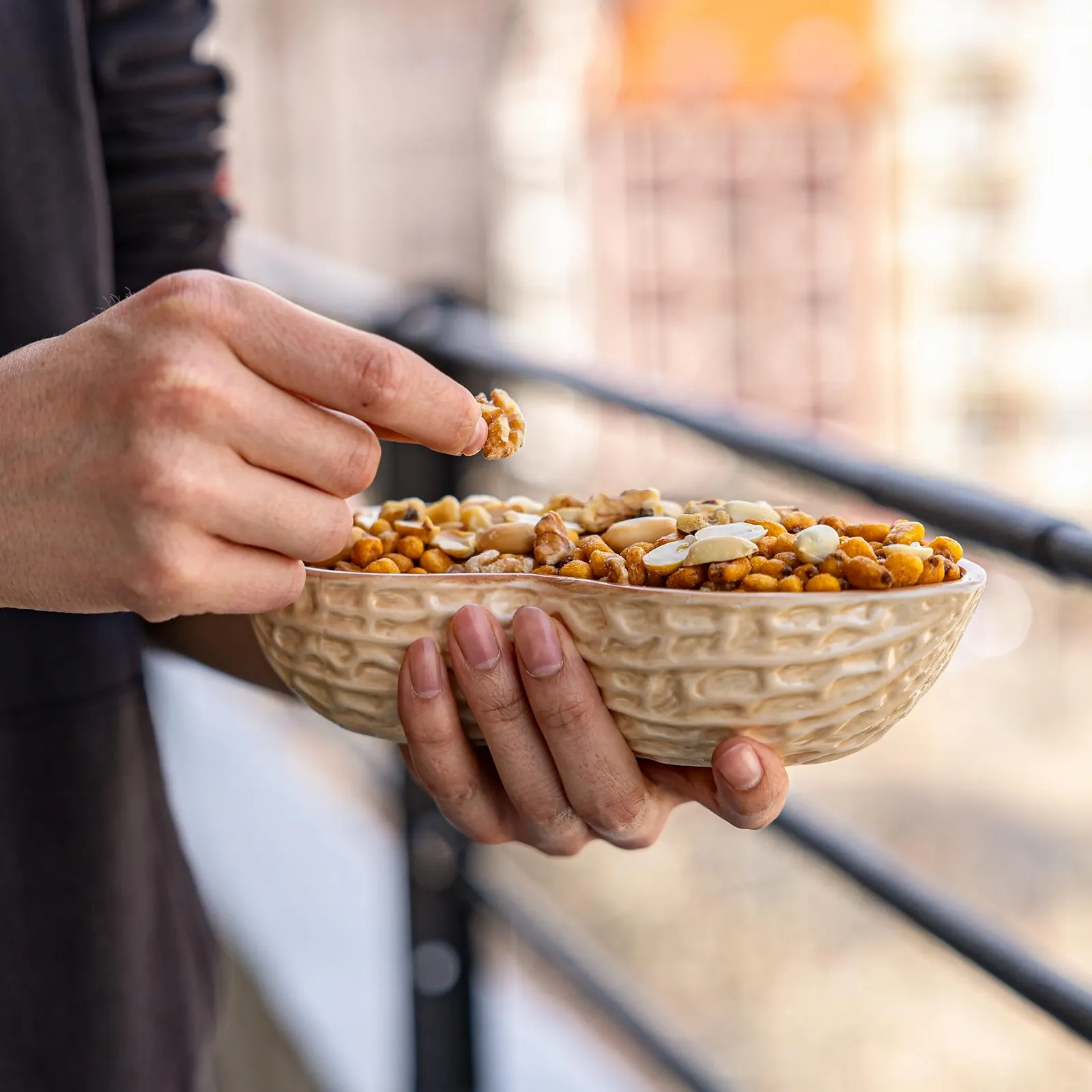 Миска Fisura Peanut для снеков, для арахиса 20 x 12 см, коричневая, фото №3