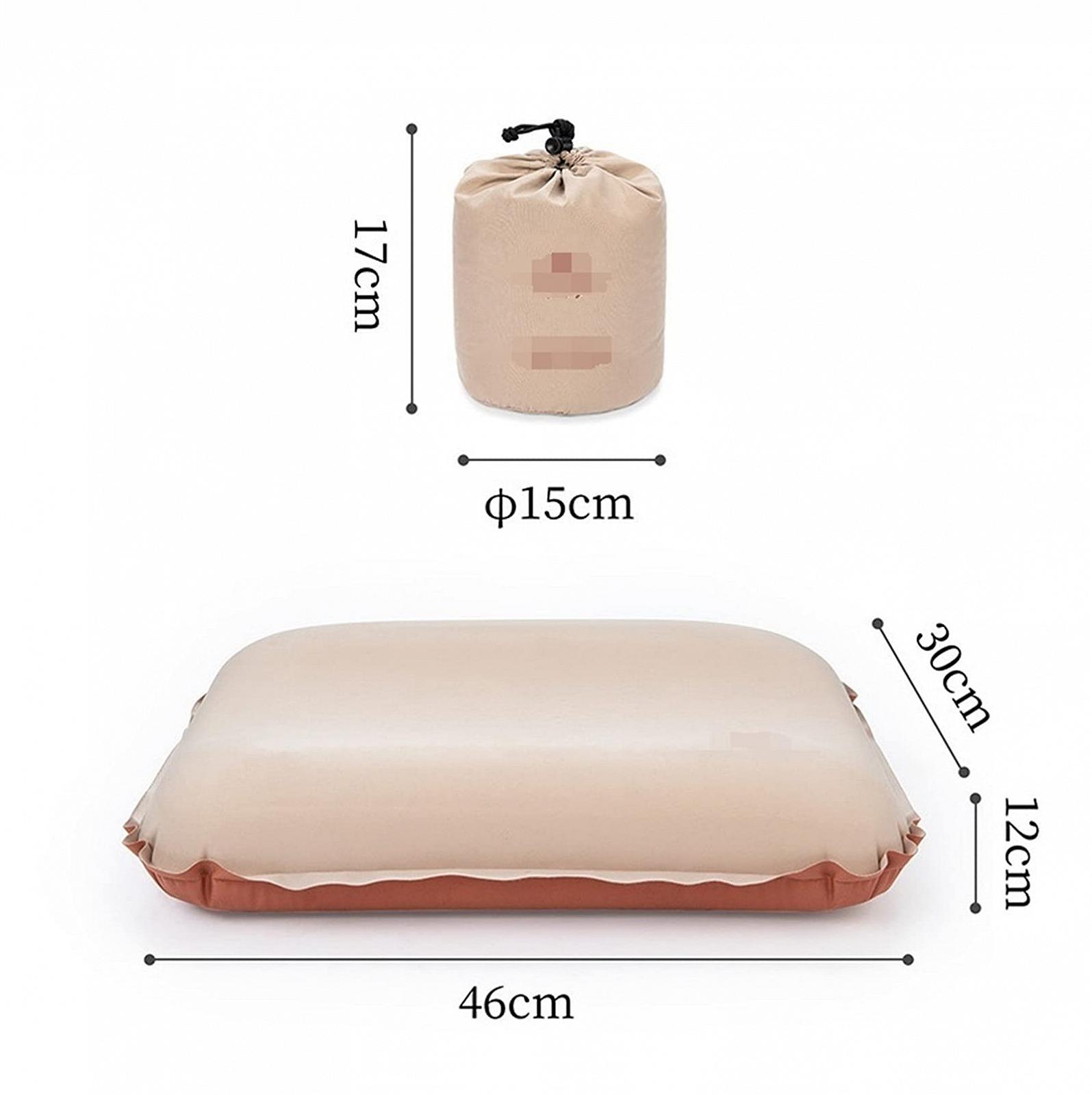Подушка AISHANBAIHUODIAN Camping Pillow 3D TOFU Надувна Подушка Ультралегка Портативна Подушка для Сну Дорожня Повітряна Подушка для Шиї Хакі, фото №5