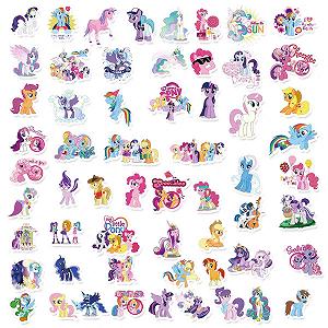Поні стікери наклейки Май Літл Поні Мій маленький поні My Little Pony Дружба це диво аксесуари 61 шт - Фото 1
