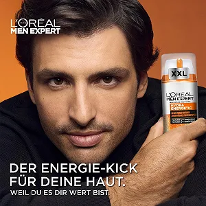 Зволожуючий крем для обличчя L'Oréal Men Expert Hydra Energy Anti-Fatigue XXL з гуараною та вітаміном C 100 мл synthetic.ua - Фото 1